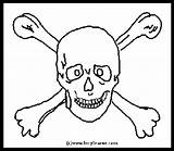 Crossbones Skull Coloring Pages sketch template