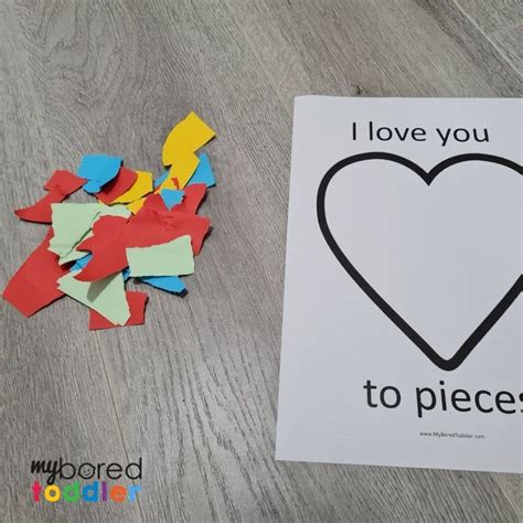 valentines day  love   pieces  template  bored toddler