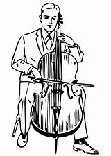 Cello Violoncello Violonchelo Malvorlage Violoncelle Musicais Ausdrucken Musica Kleurplaten Ausmalbild Educima Schulbilder Educolor Große sketch template