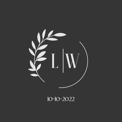 initial letter lw wedding monogram logo design inspiration  vector art  vecteezy