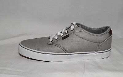 vans ortholite  comfort shoes mens  gray leather trim ebay