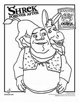 Shrek Donkey Coloring Pages sketch template