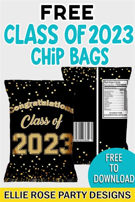 graduation chip bag treat bag custom colors  print  assemble party favors lupongovph