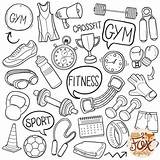 Doodle Gym Crossfit Sport Clipart Sketch Fitness Doodles Coloring Icons Healthy Scrapbook Journal Bullet Icon Color Drawings Bodybuild Tools Artwork sketch template