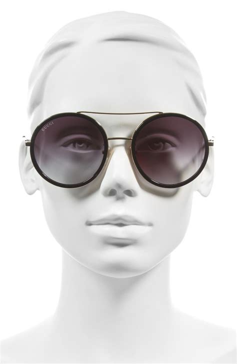 gucci 56mm round sunglasses nordstrom