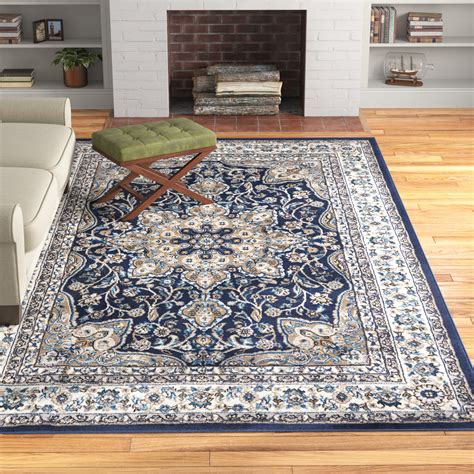 andover mills mountview performance navyivorybeige rug reviews