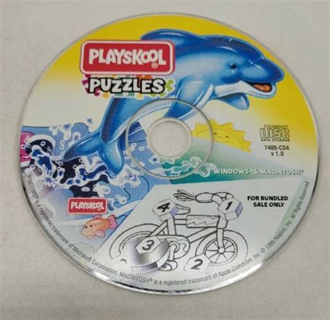 playskool puzzles pc cd rom  windows educational game  kids ages