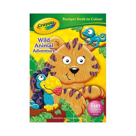 crayola wild animal adventure bumper colouring book fruugo dk
