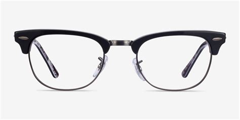 Ray Ban Rb5154 Browline Black Multicolor Frame Eyeglasses Eyebuydirect