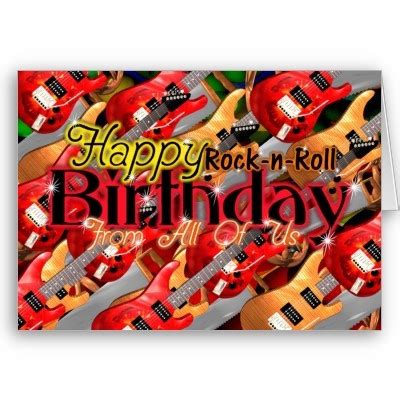 happy rock  roll birthday card zazzlecom happy rock birthday