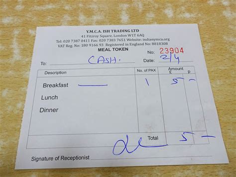 breakfast receipt   indian ymca fitzrovia london  flickr