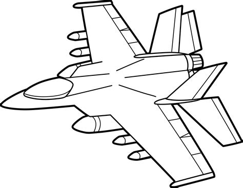 jet fighter vehicle coloring page  kids  vector art  vecteezy