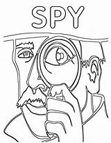 Spy Coloring Pages Spy3 sketch template