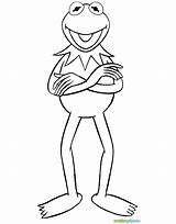Kermit Coloring Pages Frog Muppets Printable Disneyclips Standing Piggy Book Miss Crossed Arms Popular Fozzie Template sketch template