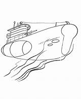 Coloring Submarine Submarino sketch template