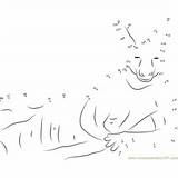 Kangaroo Dot Sleeping Dots Connect Happy Worksheet sketch template