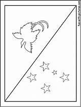 Papua Flag Guinea Coloring Fun Pages Kids sketch template
