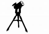 Telescope Clipart Silhouette Scope Spotting Big Clipground Getdrawings sketch template