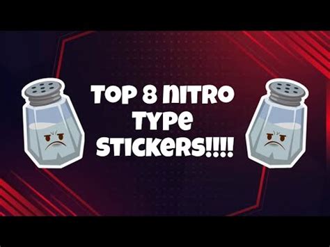 top  nitro type stickers youtube