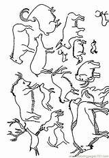 Cave Painting Coloring Pages Printable Age Stone Paintings Da Color Höhlenmalerei Colorare Arte Rupestre Drawing Kids Clipart Lascaux Rock Di sketch template