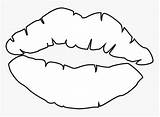 Lips Kissing sketch template