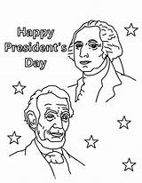 Presidents Coloring Pages President Printable Lincoln Worksheets Kids Abraham Roosevelt Washington Sheets Preschool Color Hat Drawing George Happy Clipart Jefferson sketch template