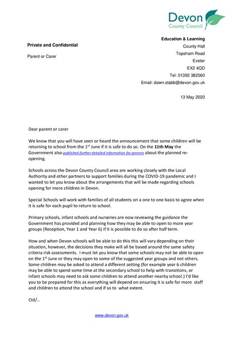 open letter  parents  carers pathfield school