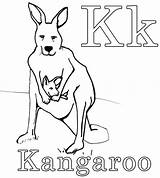 Kangaroo Coloring Netart sketch template