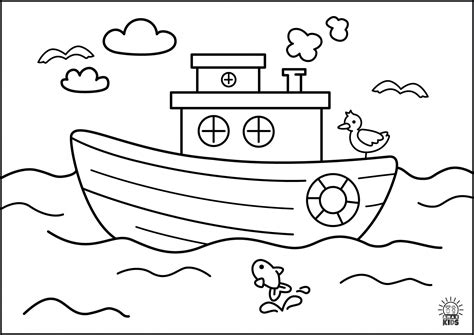 container ship coloring page