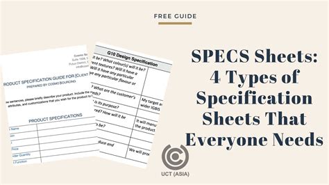 specs sheets  types  specification sheets    uct