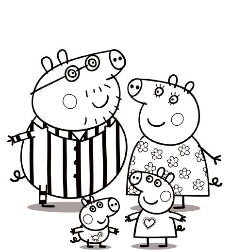 peppa pig coloring pages learny kids