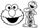 Coloring Wecoloringpage Elmo Street Sesame Pages sketch template