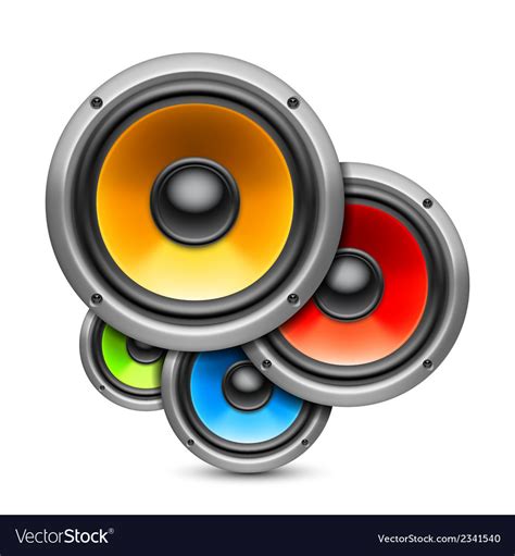 color speakers royalty  vector image vectorstock