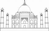 Taj Drawing sketch template