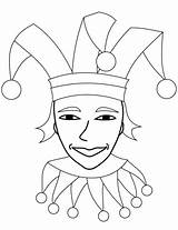 Jester Coloring Pages Circus Face Printable Drawing Template Categories Supercoloring Public sketch template