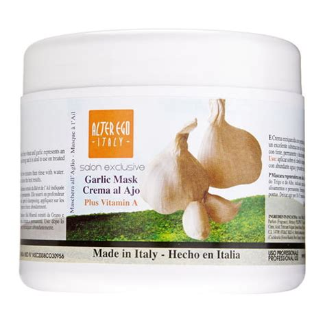 alter ego italy garlic mask hot oil hair treatment with garlic 16 9 oz