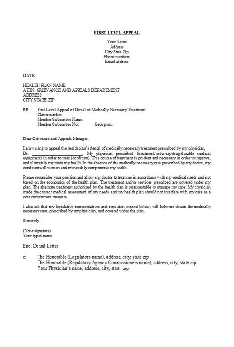 claim denial letter template  letter template collection
