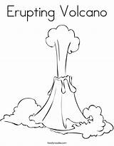 Volcano Coloring Erupting Eruption Pages Volcanoes Worksheet Cartoon Island Template Print Kindergarten Noodle Twisty Drawings Twistynoodle Change Built California Usa sketch template