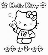 Kitty Hello Coloring Pages Print Kids Printable sketch template