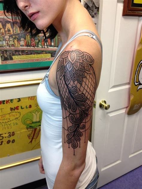 101 Elegant Lace Tattoo Designs That Fit For Any Girl Lace Sleeve