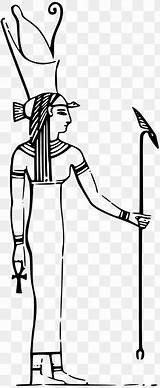 Isis Egyptian Deities sketch template