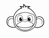 Face Monkey Coloring Pages Printable Faces Drawing Head Apes Kids Animal Color Animals Baby Colouring Monkeys Getdrawings Zoo Cheetah Getcolorings sketch template