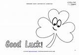 Luck Good Coloring Face Shamrock St Patrick Pages Patricks sketch template