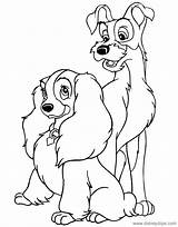 Tramp Lady Coloring Pages Printable Disney Disneyclips Albanysinsanity Puppy Print sketch template