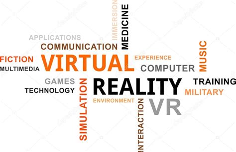 word cloud virtual reality stock vector  masterart