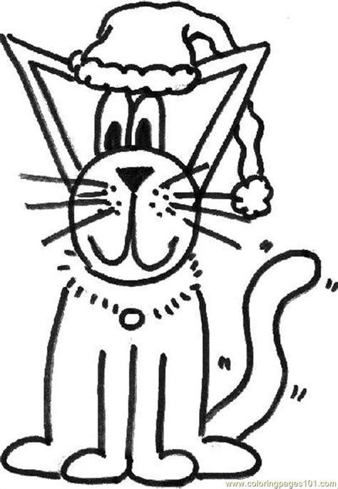 christmas cat coloring pages coloring home