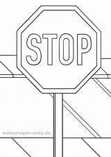 Stoppschild Verkehrsschilder Verkehrszeichen Malvorlage Malvorlagen Grundschule Ausmalbild Ausdrucken Ganzes Kinderbilder Verkehr sketch template
