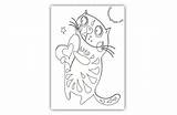 Coloring Cat Happy Pages Lazy Cats sketch template