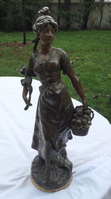 emile bruchon   sculpture femme de retour des catawiki