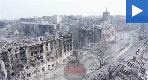 drone footage shows devastation  russian troops mariupol ukraine natural method